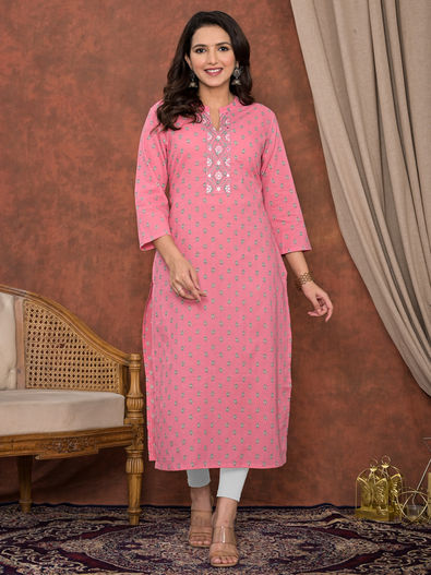 Designer cotton kurtis best sale