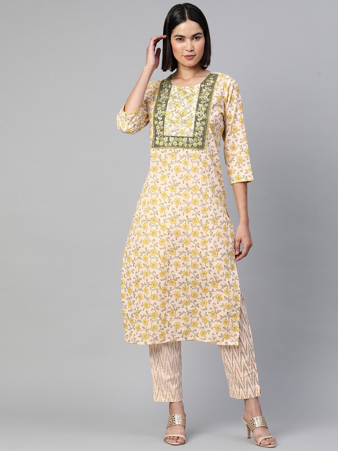 Phae Fiza Kurta with Cream Stripe in Cotton main image 0