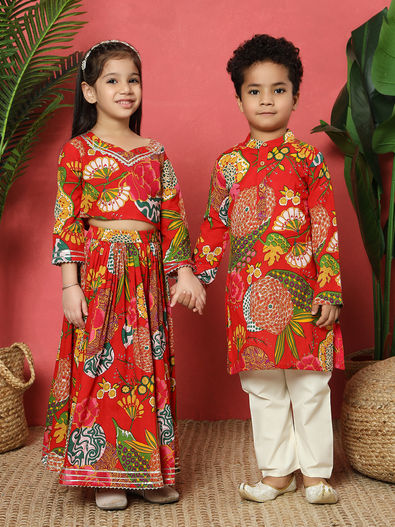 Girls Ethnic Wear Indian Dresses Kids Lehenga Kurti set Online