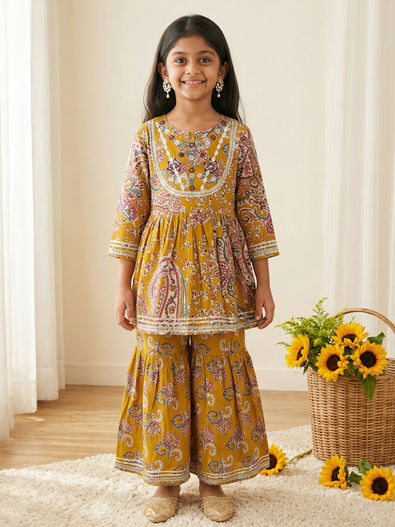 Girls Ethnic Wear : Indian Dresses, Kids Lehenga, Kurti set Online